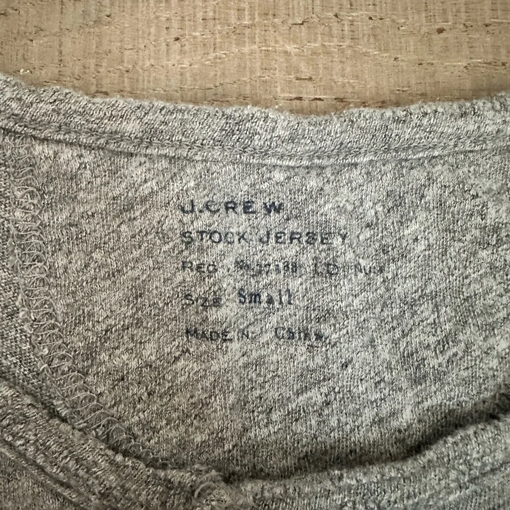 J. Crew Men's Gray Short Sleeve Henley